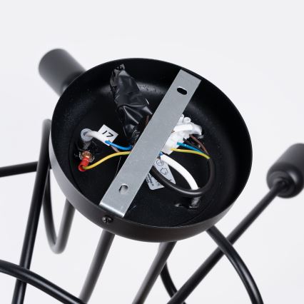 Полилей за повърхностен монтаж LOOP 5xE27/15W/230V черен