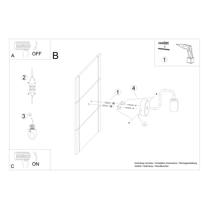 Аплик VECTOR 1xE27/15W/230V черен