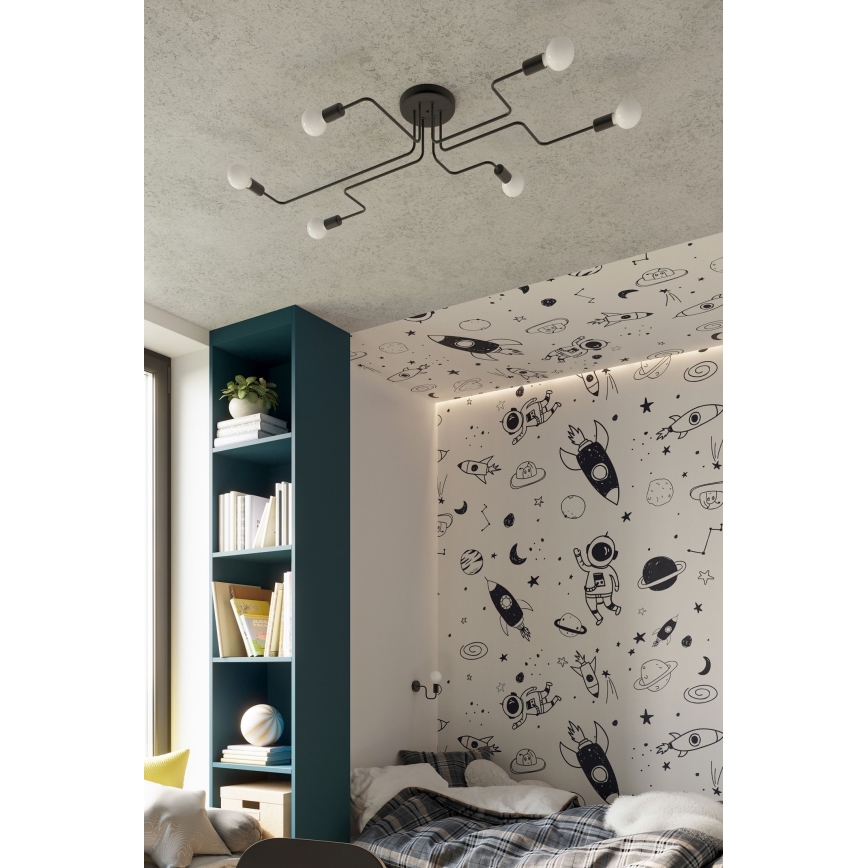 Аплик VECTOR 1xE27/15W/230V черен