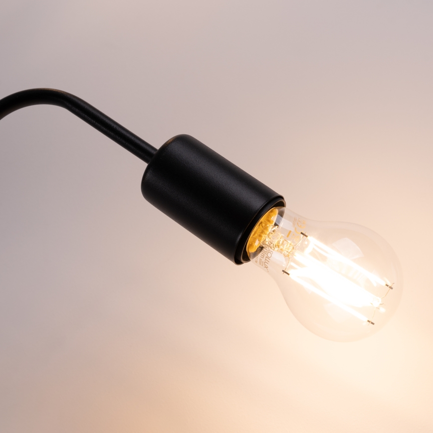 Полилей за повърхностен монтаж VECTOR 4xE27/15W/230V черен