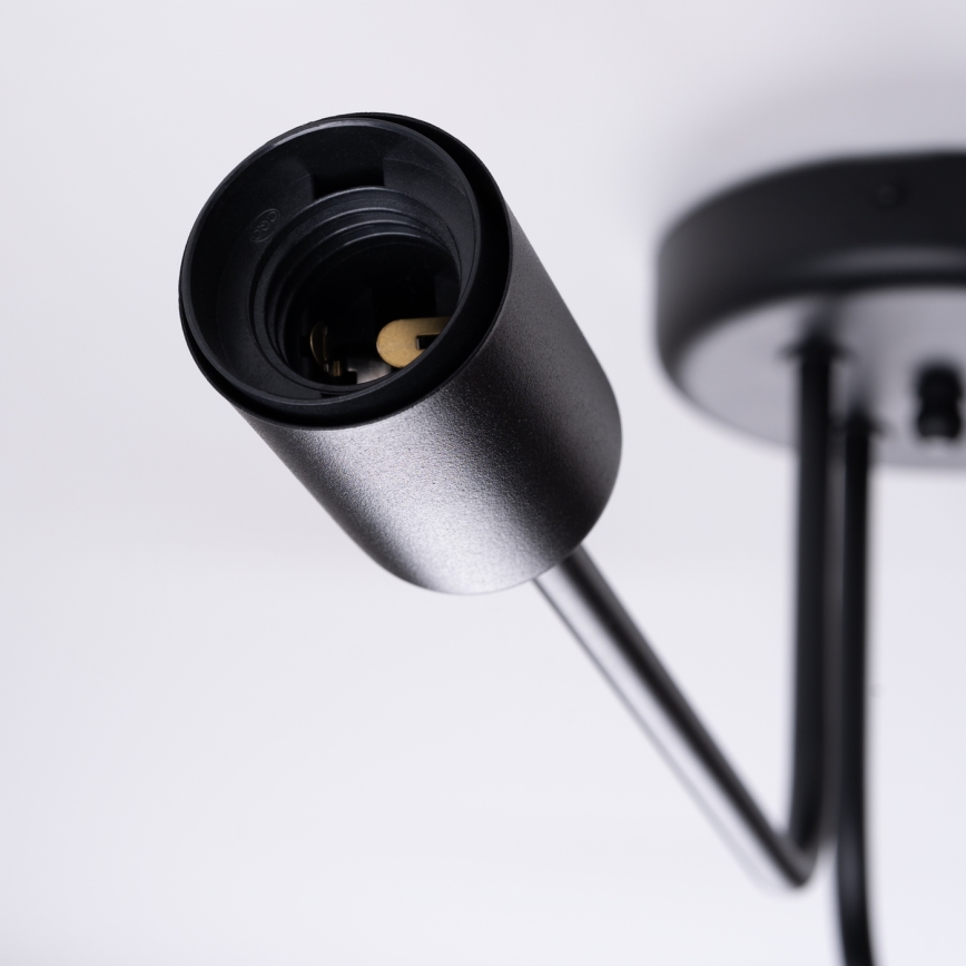 Полилей за повърхностен монтаж VECTOR 4xE27/15W/230V черен