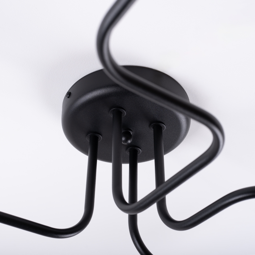 Полилей за повърхностен монтаж VECTOR 4xE27/15W/230V черен