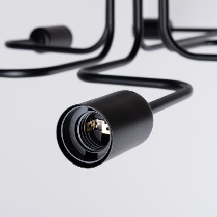 Полилей за повърхностен монтаж VECTOR 6xE27/15W/230V черен