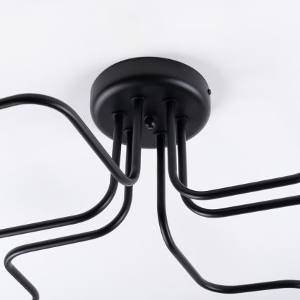 Полилей за повърхностен монтаж VECTOR 6xE27/15W/230V черен