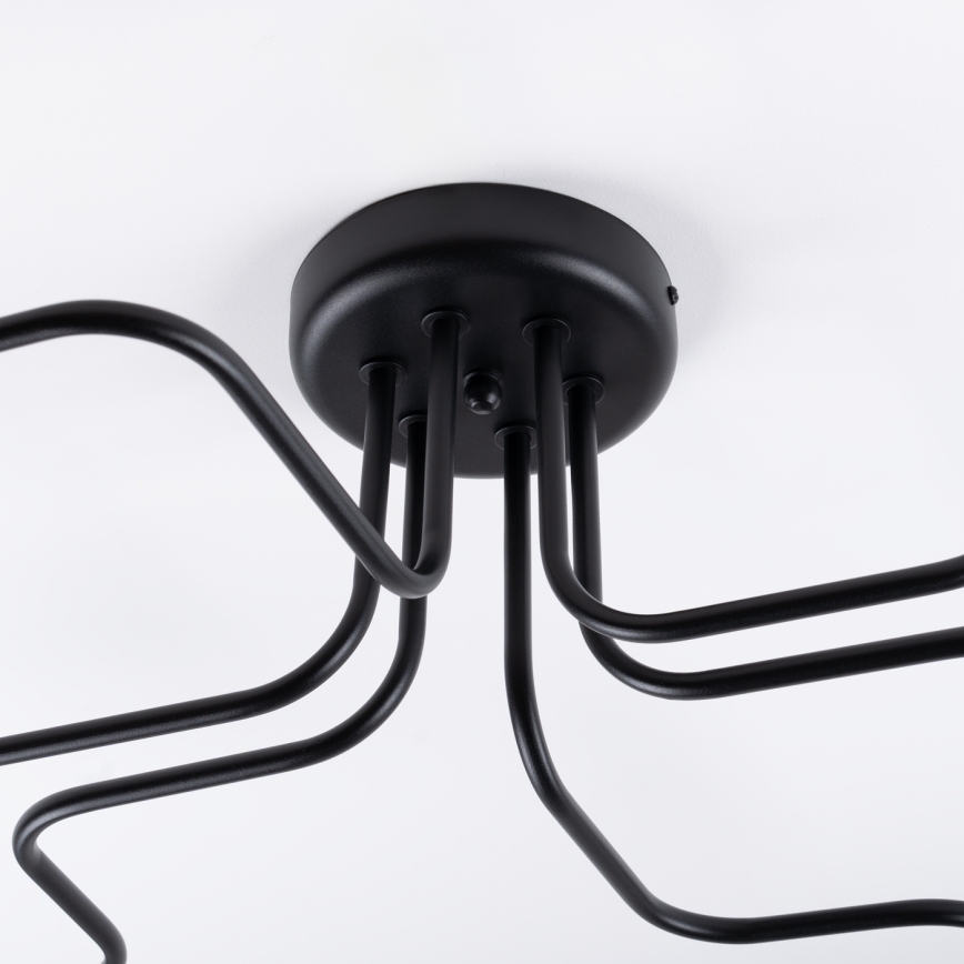 Полилей за повърхностен монтаж VECTOR 6xE27/15W/230V черен