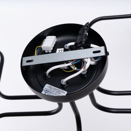 Полилей за повърхностен монтаж VECTOR 6xE27/15W/230V черен