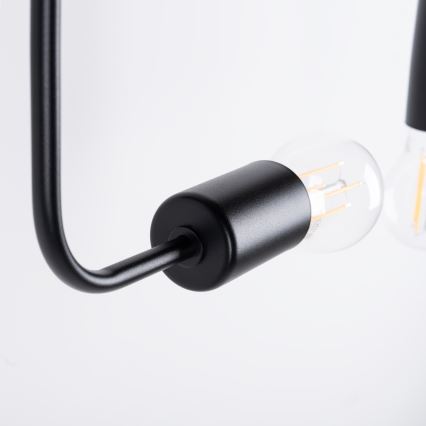 Полилей за повърхностен монтаж VECTOR 8xE27/15W/230V черен