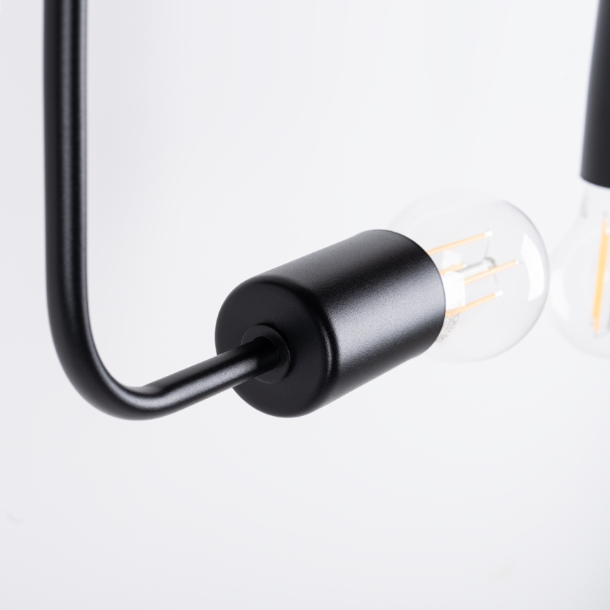 Полилей за повърхностен монтаж VECTOR 8xE27/15W/230V черен