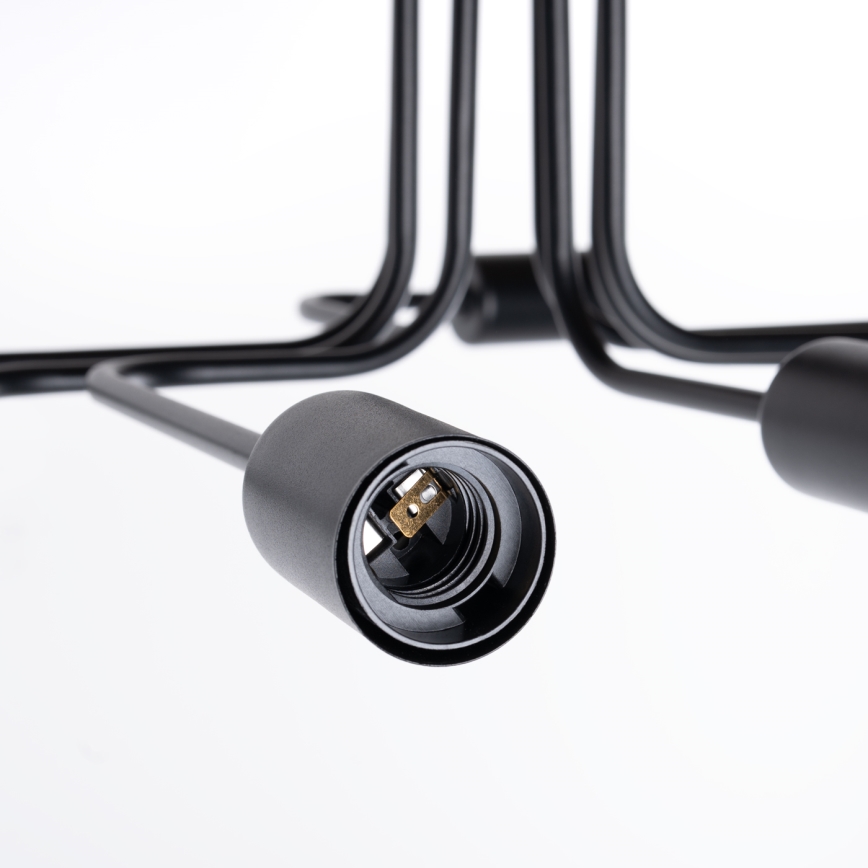 Полилей за повърхностен монтаж VECTOR 8xE27/15W/230V черен