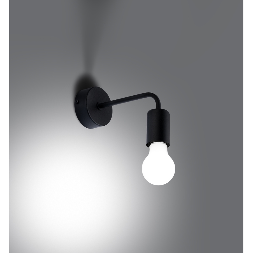 Аплик NORAH 1xE27/15W/230V черен