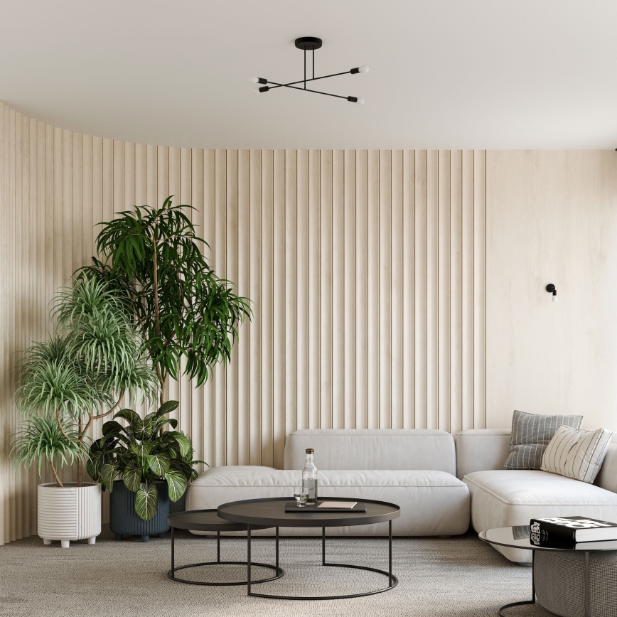 Аплик NORAH 1xE27/15W/230V черен