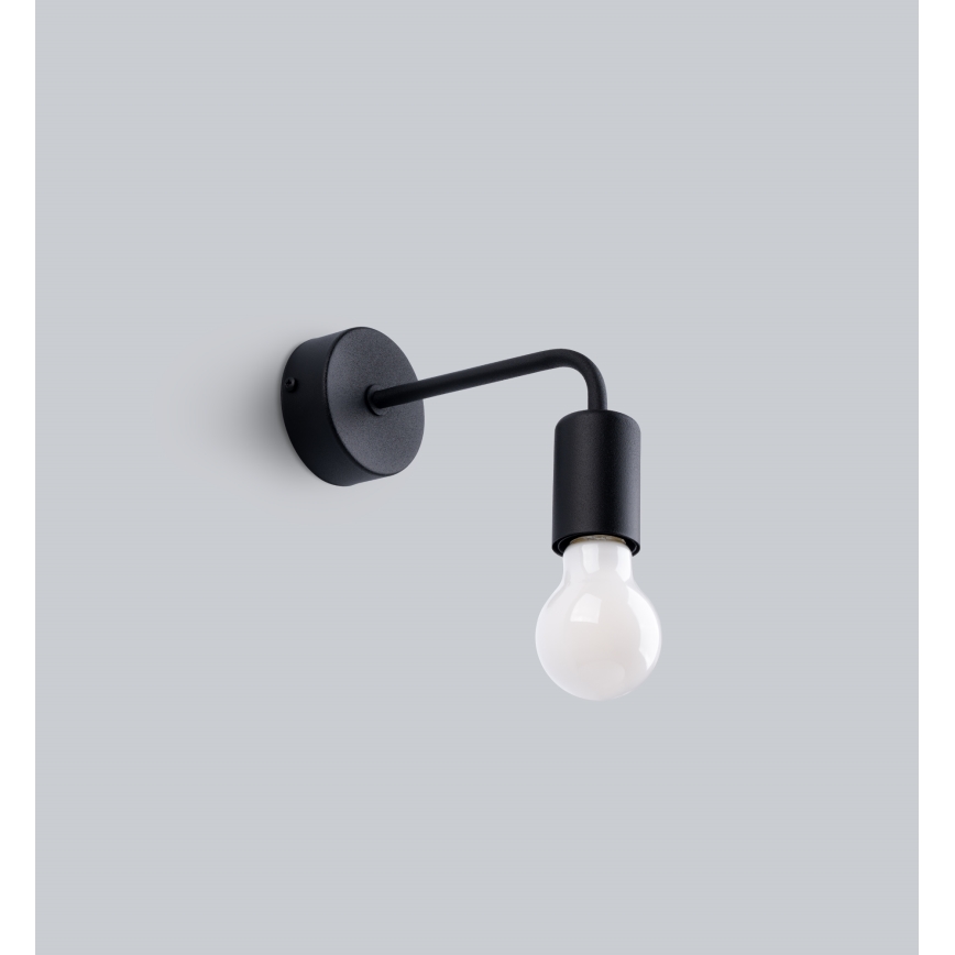 Аплик NORAH 1xE27/15W/230V черен