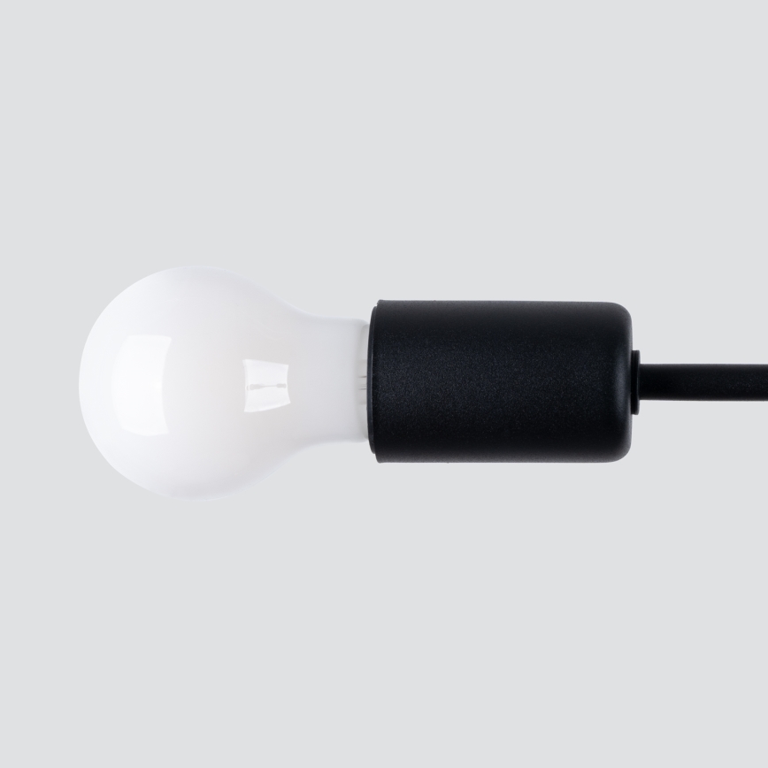 Висящ полилей NORAH 3xE27/15W/230V черен