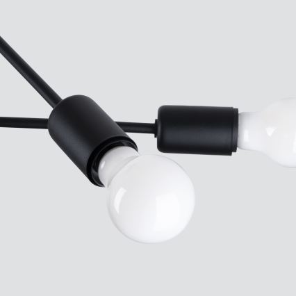 Висящ полилей NORAH 4xE27/15W/230V черен