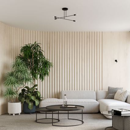 Висящ полилей NORAH 4xE27/15W/230V черен