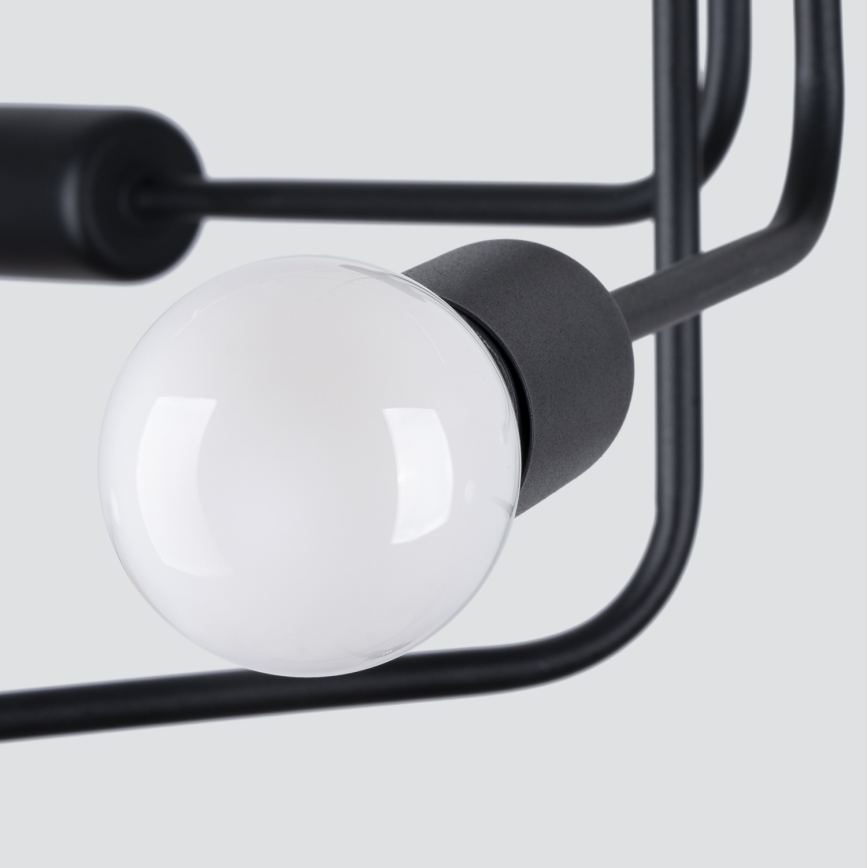 Висящ полилей NORAH 6xE27/15W/230V черен