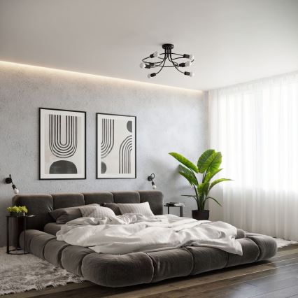 Аплик LEVAR 1xE27/15W/230V черен