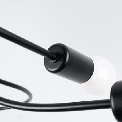 Висящ полилей LEVAR 4xE27/15W/230V черен