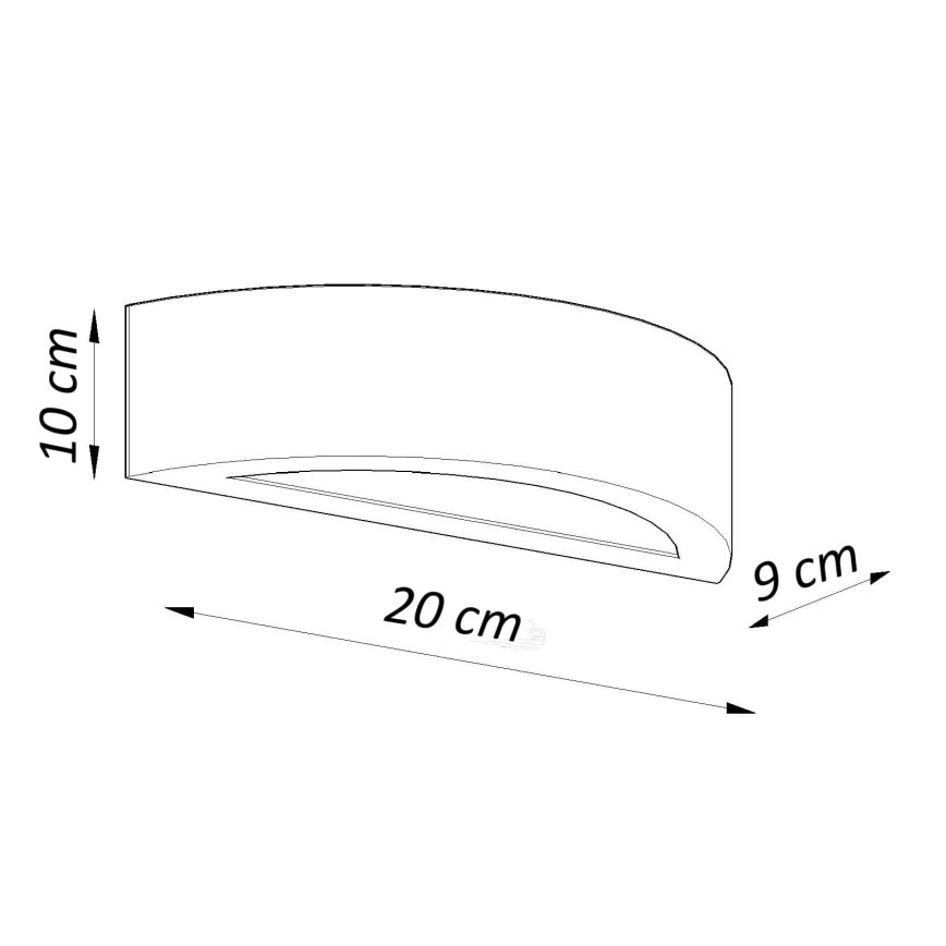 Аплик ATENA 1xE27/15W/230V 20 см бял