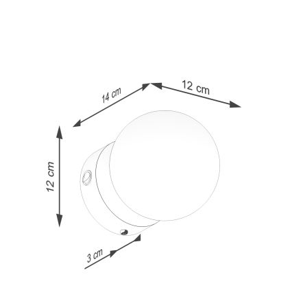 Аплик YOLI 1xG9/8W/230V черен