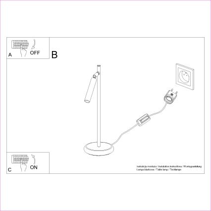 Настолна лампа PASTELO 1xG9/8W/230V черен
