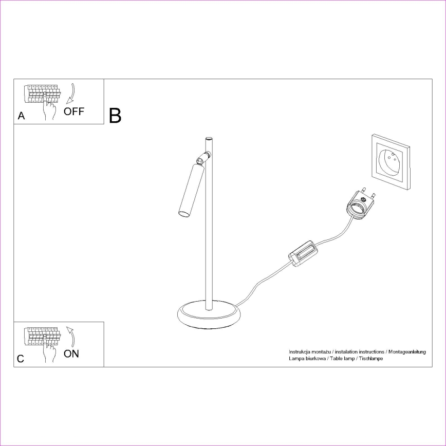 Настолна лампа PASTELO 1xG9/8W/230V черен