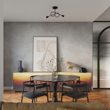 Полилей за повърхностен монтаж LOOP 2xE27/15W/230V черен