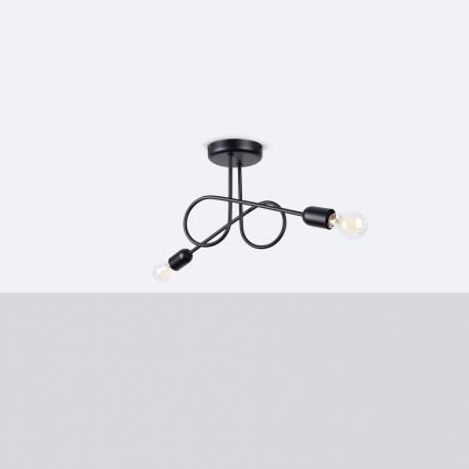Полилей за повърхностен монтаж LOOP 2xE27/15W/230V черен