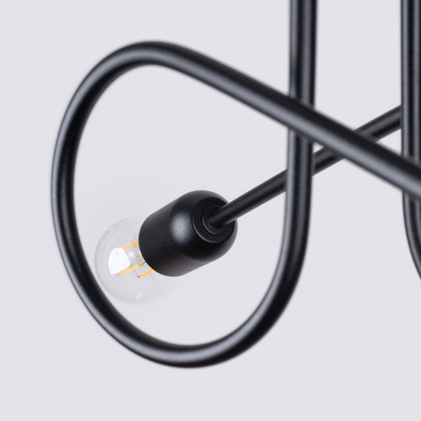 Полилей за повърхностен монтаж LOOP 2xE27/15W/230V черен