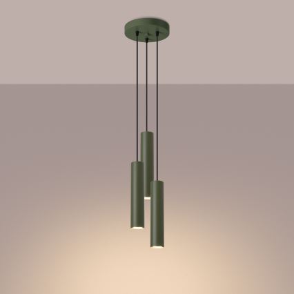 Пендел LAGOS 3xGU10/10W/230V зелен