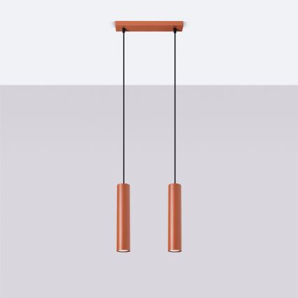 Пендел LAGOS 2xGU10/10W/230V червен