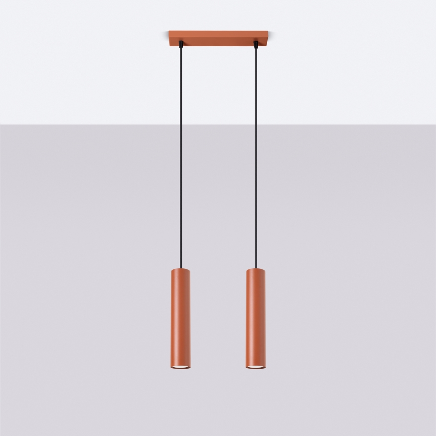 Пендел LAGOS 2xGU10/10W/230V червен