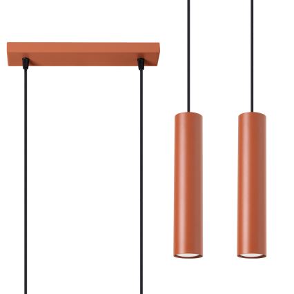 Пендел LAGOS 2xGU10/10W/230V червен