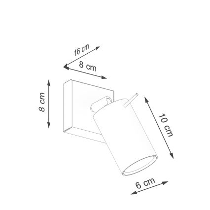 Спот аплик RING 1xGU10/10W/230V червен