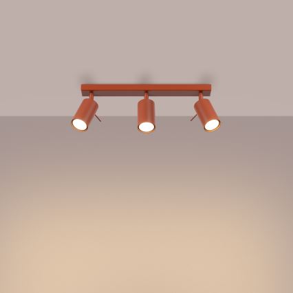 Спот RING 3xGU10/10W/230V червен