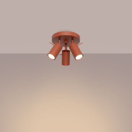 Спот RING 3xGU10/10W/230V червен