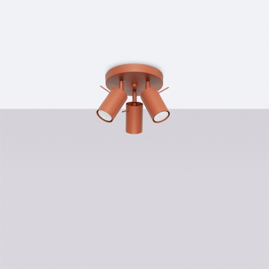 Спот RING 3xGU10/10W/230V червен