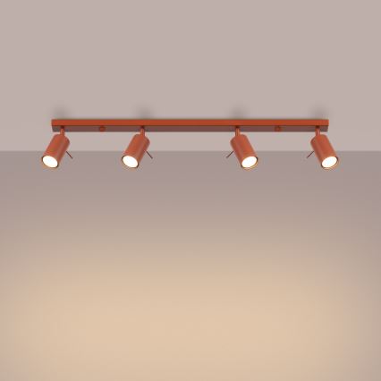 Спот RING 4xGU10/10W/230V червен