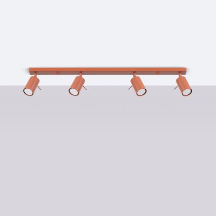 Спот RING 4xGU10/10W/230V червен