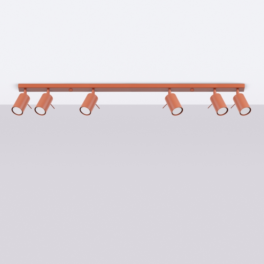 Спот RING 6xGU10/10W/230V червен