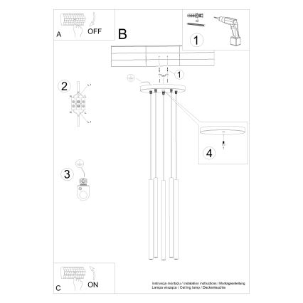 Пендел PASTELO 5xG9/8W/230V зелен