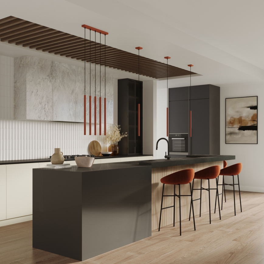 Пендел PASTELO 1xG9/8W/230V червен