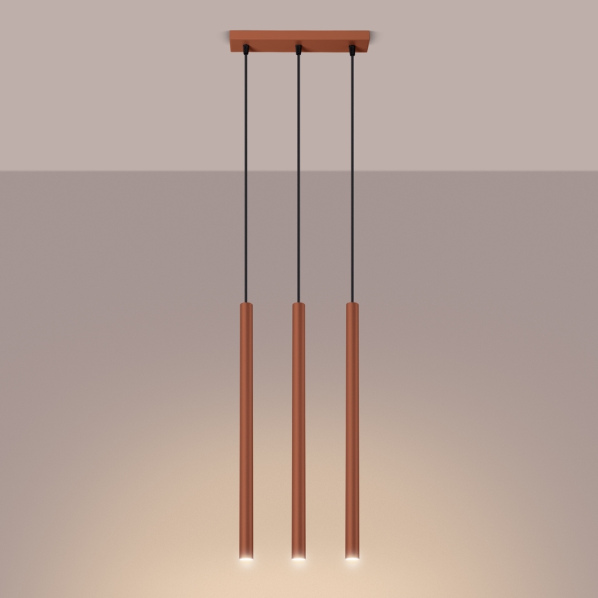 Пендел PASTELO 3xG9/8W/230V червен