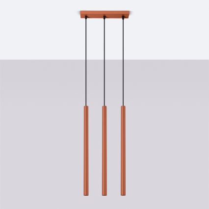 Пендел PASTELO 3xG9/8W/230V червен