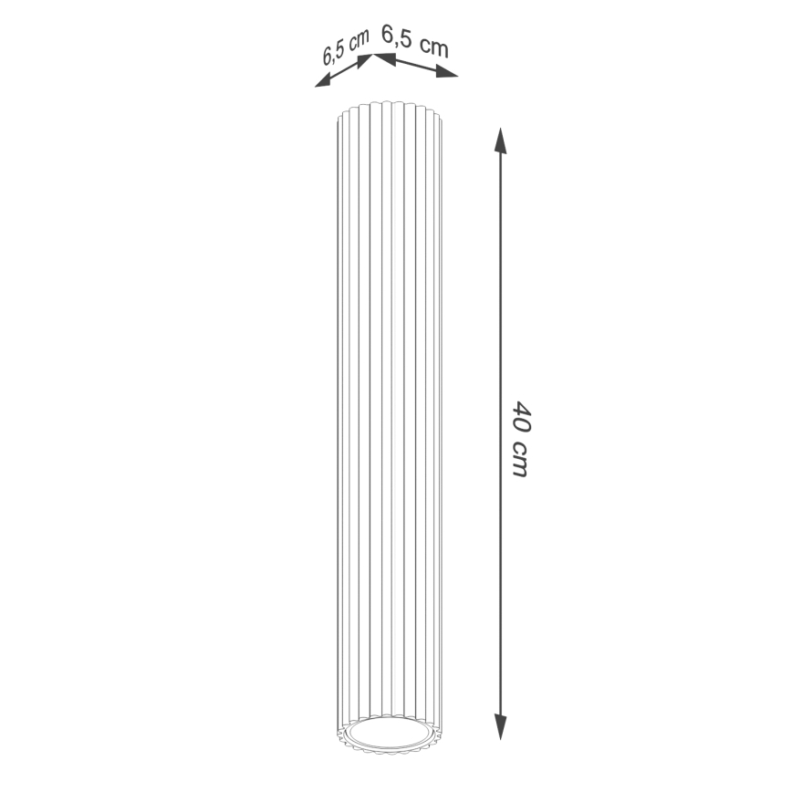 Спот KARBON 1xGU10/10W/230V 40 см черен