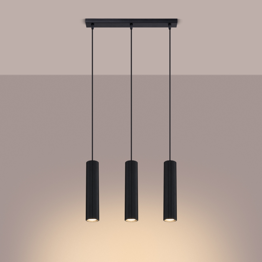 Пендел KARBON 3xGU10/10W/230V черен