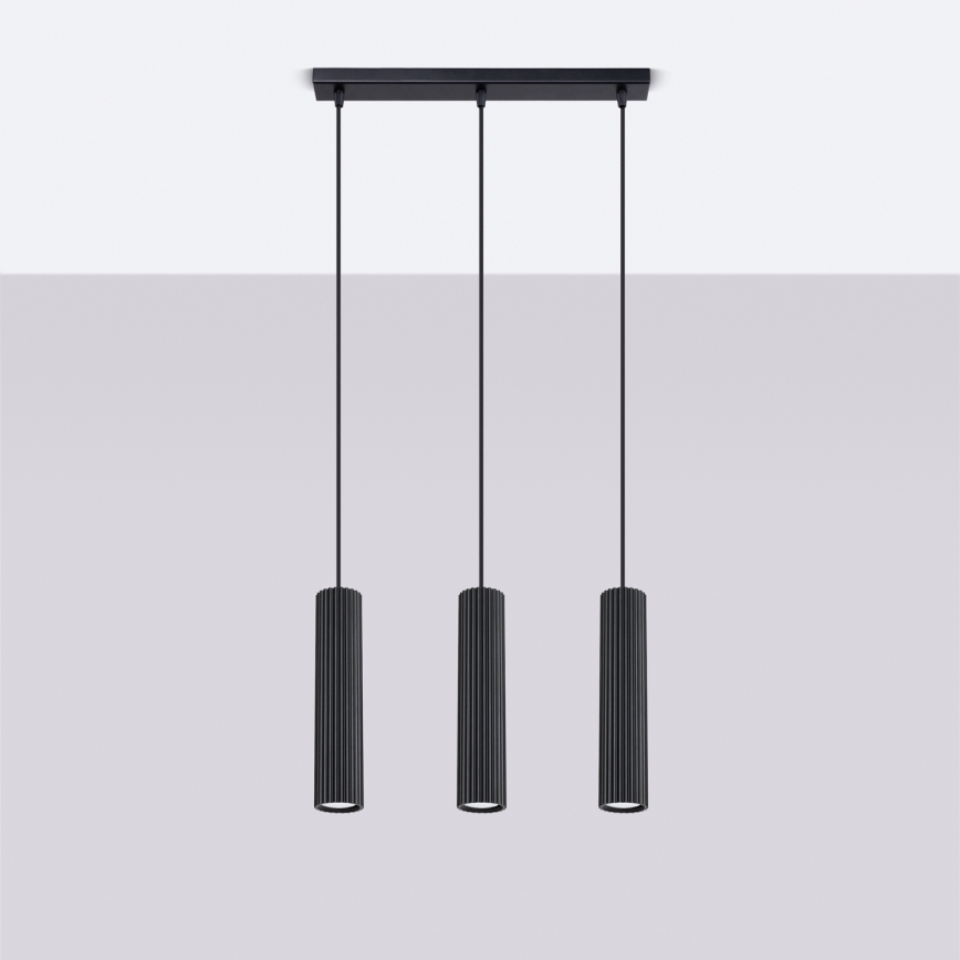 Пендел KARBON 3xGU10/10W/230V черен