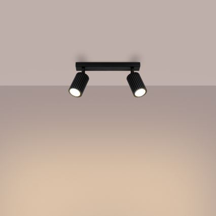Спот KARBON 2xGU10/10W/230V черен
