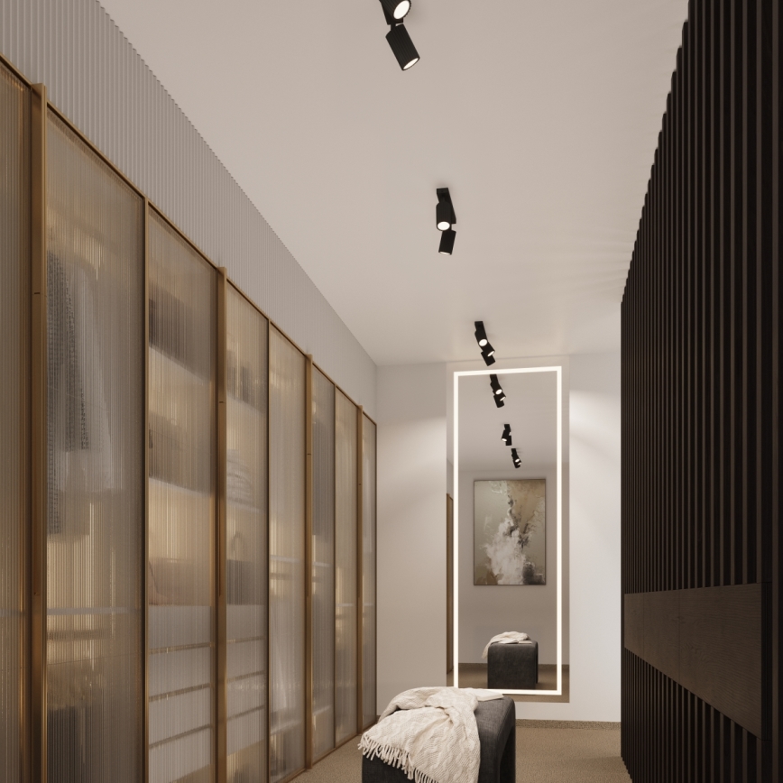 Спот KARBON 3xGU10/10W/230V черен