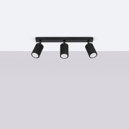 Спот KARBON 3xGU10/10W/230V черен